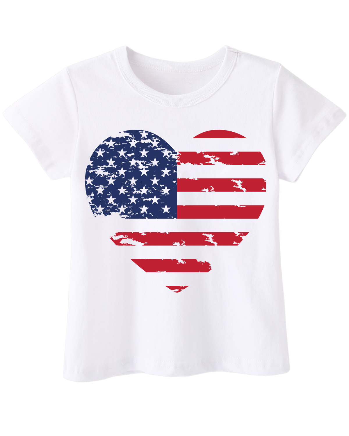Mrocioa American Heart Flag Girls 4th of July Shirt USA Patriotic Kids Sequin T-Shirt for 2-8 Years